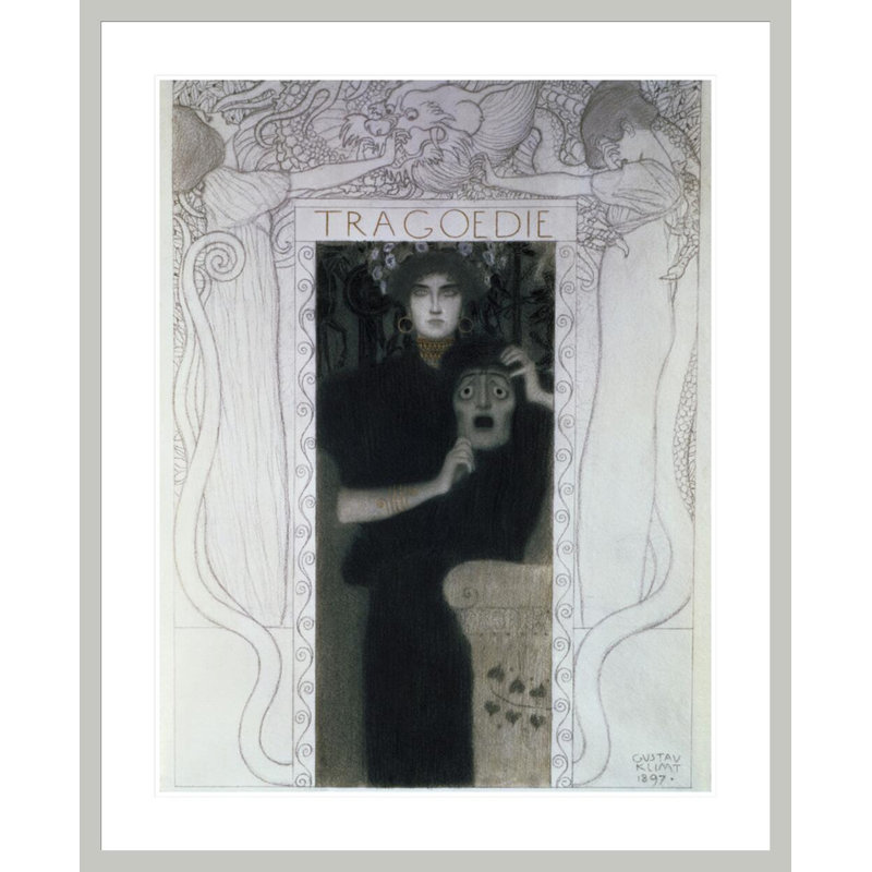 Tragédie par Gustav Klimt, impression giclée encadrée, 41.05" H x 33.5" W