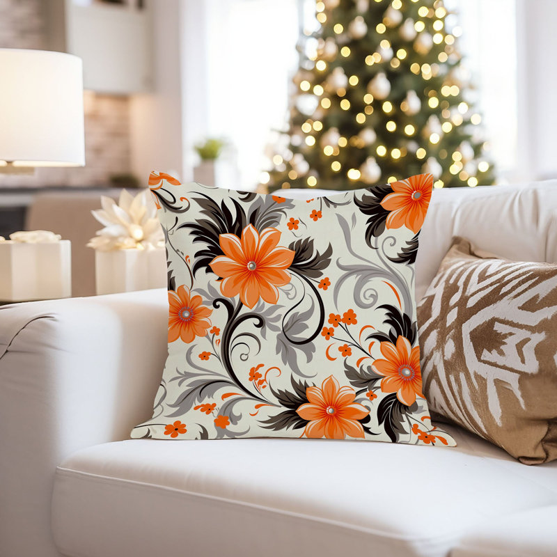 Holiday Halloween Spooky Flowers I Modern, 20"H x 20"W