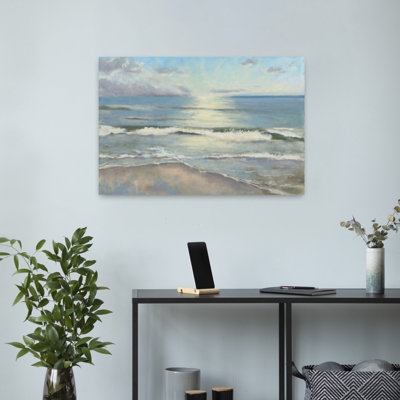 Contemporary Art Abstract Coastal Art by Carson Overstreet - Wrapped Canvas Print