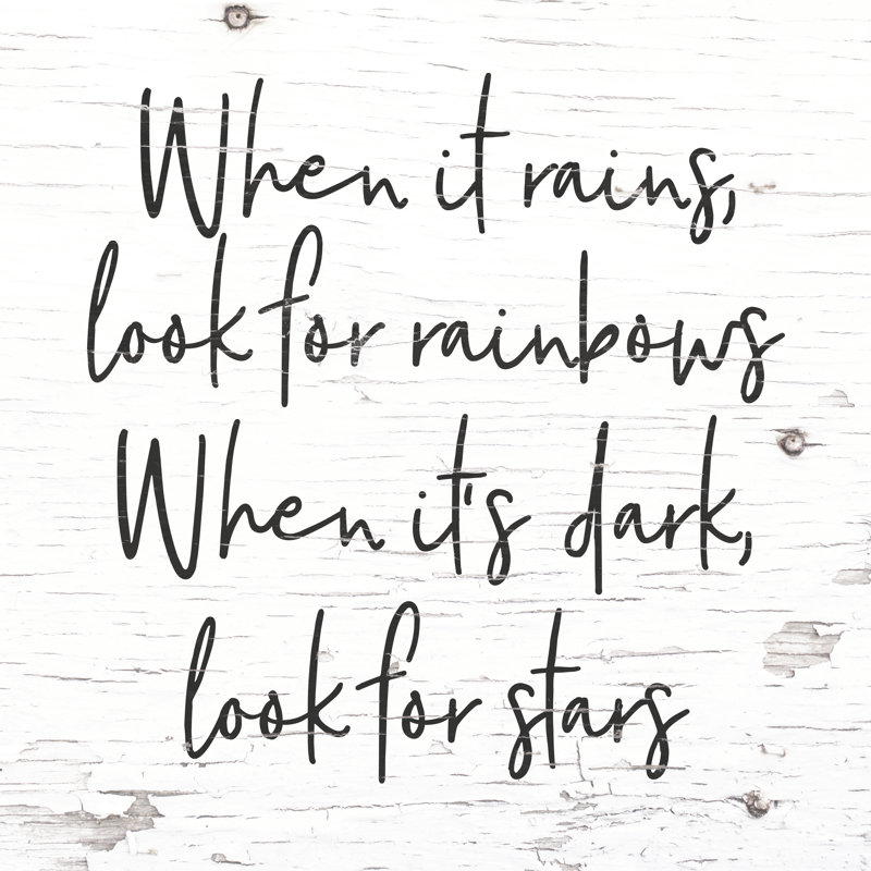 Rainbows And Stars - Wrapped Canvas Print, 30cm H x 30cm W x 3.8cm D