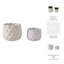 Jardinières coquillage, blanc, 2 pièces