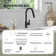 2-Function Single Handle Pull Down Kitchen Faucet with LED Light Base