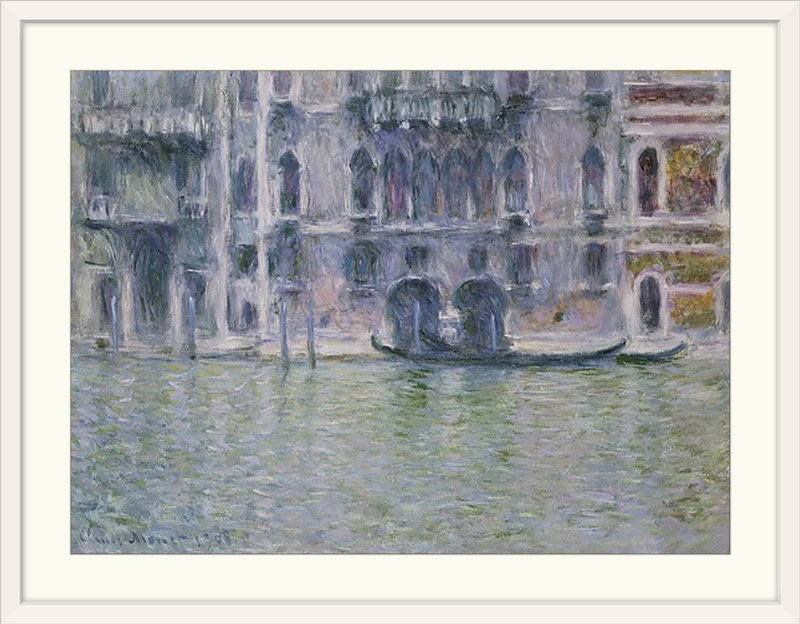 Le Palais de Mula, 1908 par Claude Monet - reproduction imprimée, H 18 po x l 24 po x P 1,25 po, Toile