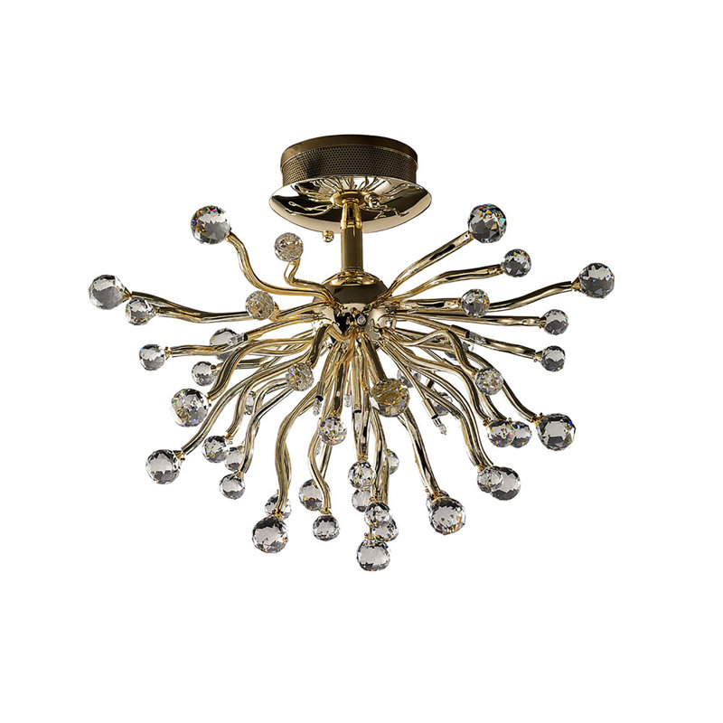 Semi Flush Mount, French Gold