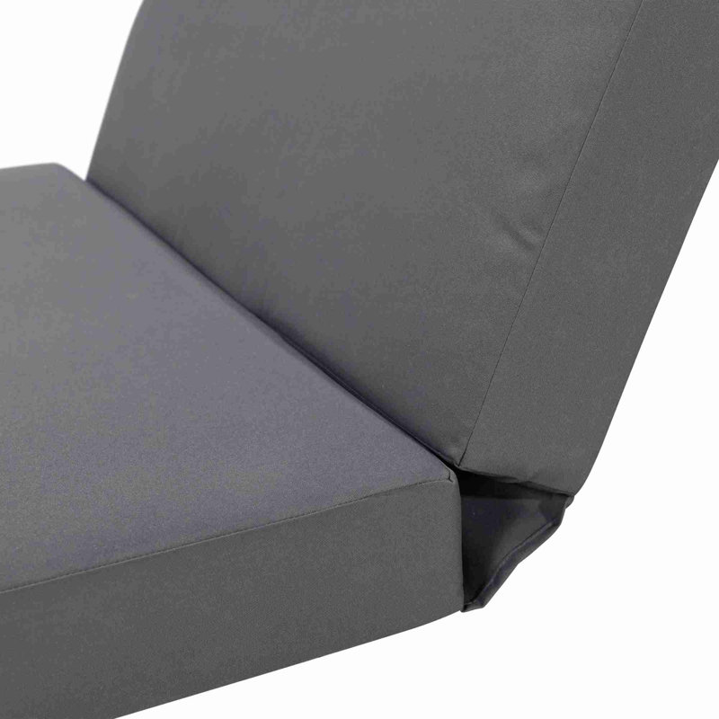 Lounge Chaise Set, Dark Gray, Black