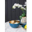 Bol décoratif en aluminium doré / bleu