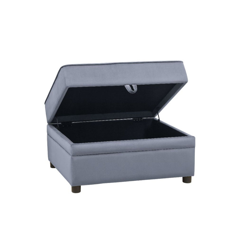 Eram Grey Rectangle Storage Ottoman