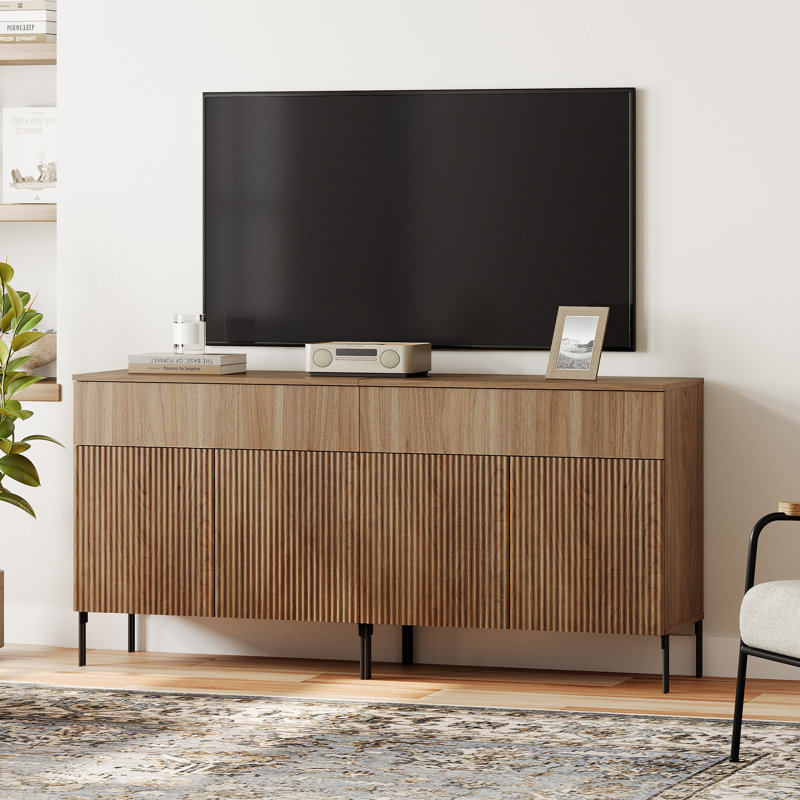 Meuble télé 63 po avec portes Union Rustic, Noyer