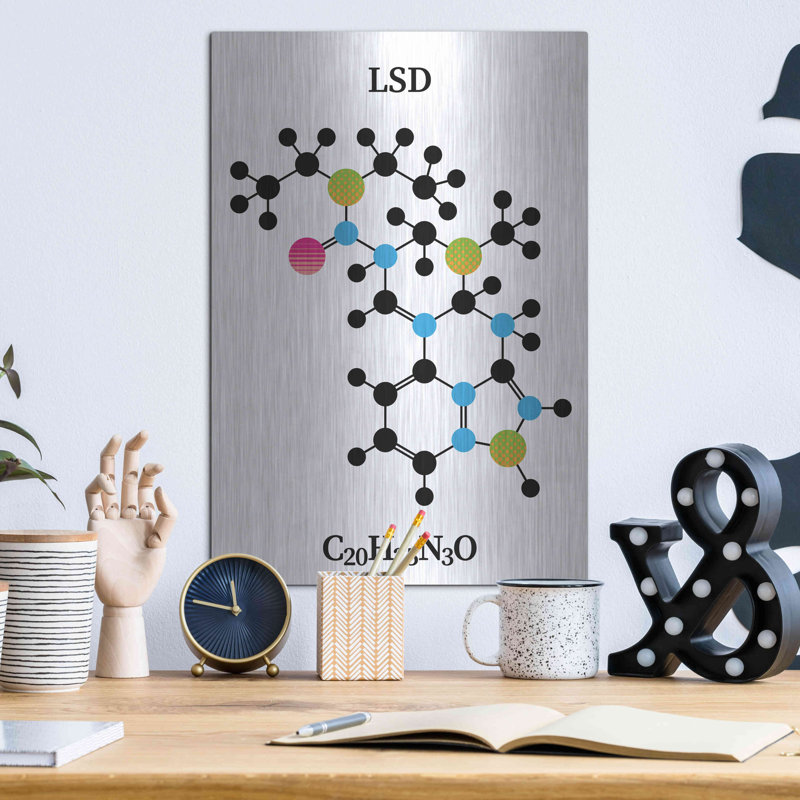 Hokku Designs «Molecule» par Luxe Portfolio, art mural en métal, H 16 po x l 12 po