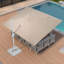 Grand parasol rectangulaire rectangulaire en porte-à-faux économique 10 pi x 13 pi avec base blanche Pole-11129435