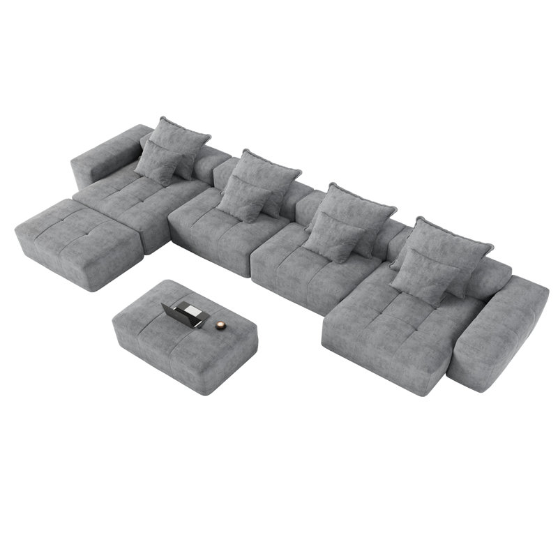 Canapé modulaire surdimensionné Modern, Gris
