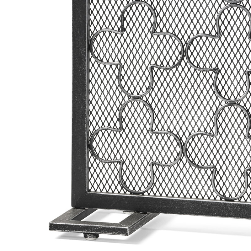 Écran de protection noir pour foyer brossé