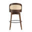Tabouret de bar d'intérieur en bois Como, fini avec revêtement, ensemble de 2