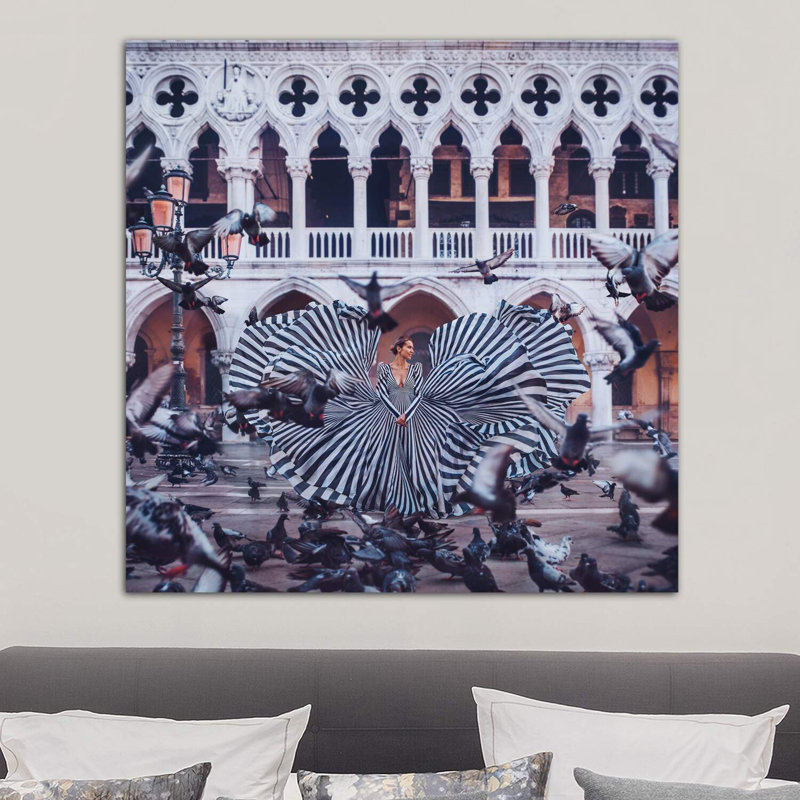 «Pigeons», reproduction sur toile tendue, Toile tendue, H 37 po x l 37 po x P 1,5 po
