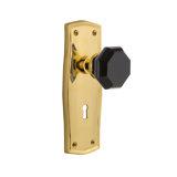 Prairie Plate with Decorative Keyhole and Waldorf Black Door Knob