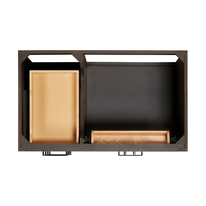 Base de meuble-lavabo simple 36 po Osoria, Chêne brun