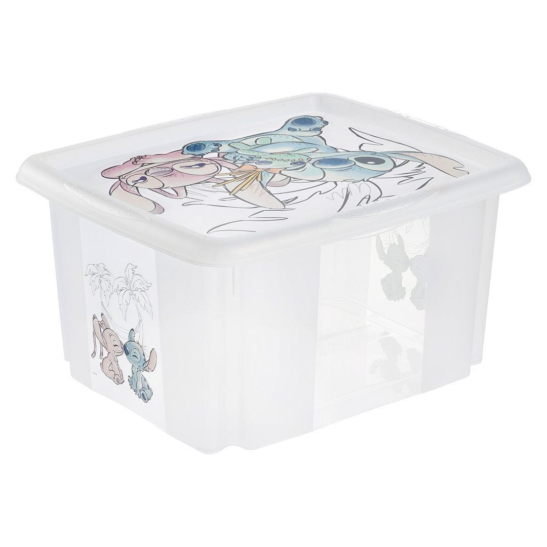 Stitch Turning Stacking Box with Lid - Clear