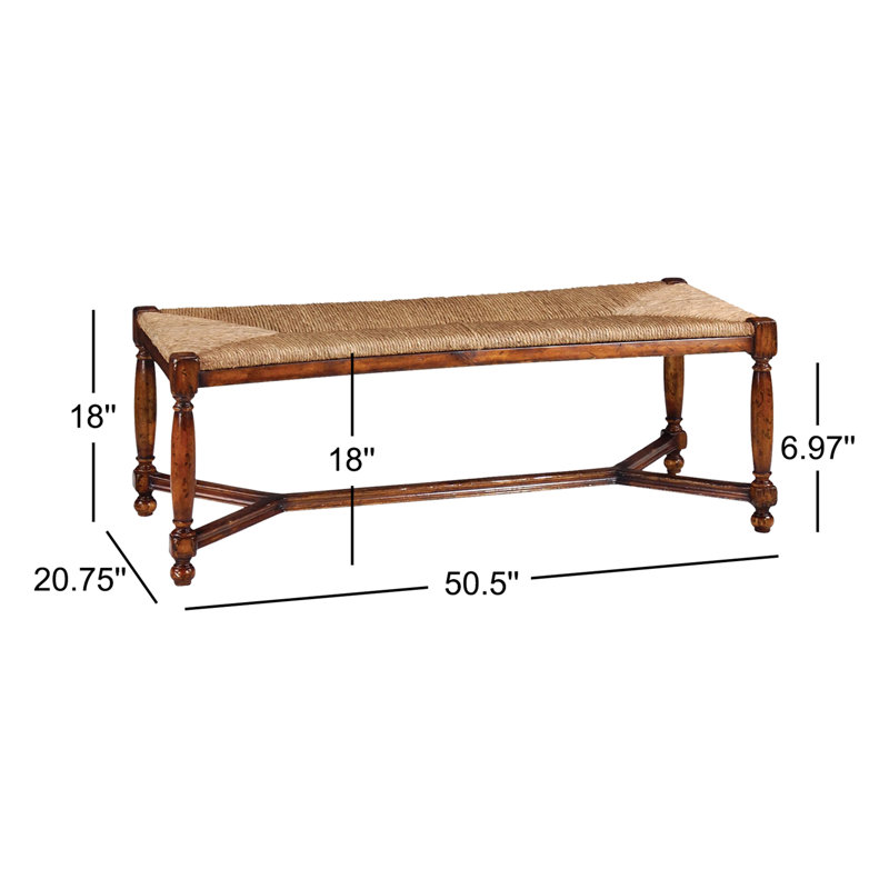 Country Farmhouse Solid Wood Bench