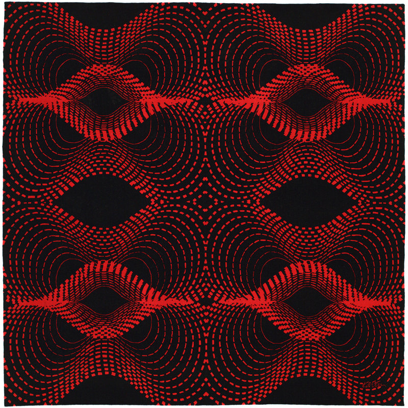 Ilasha - Tapis «Gamma Black / Red» 6 pi x 6 pi