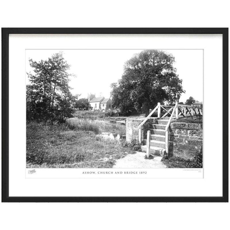 Ashow, Church And Bridge 1892 by Francis Frith - Single Picture Frame Print, 60cm H x 80cm W x 2.3cm D