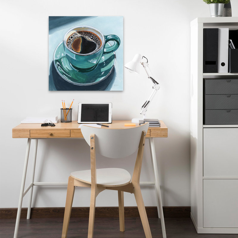 Reflets d'un matin café, art contemporain, H 18 po x l 18 po
