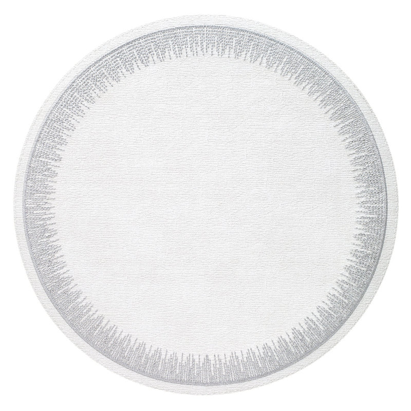 Flare Vinyl Placemats, White/Silver