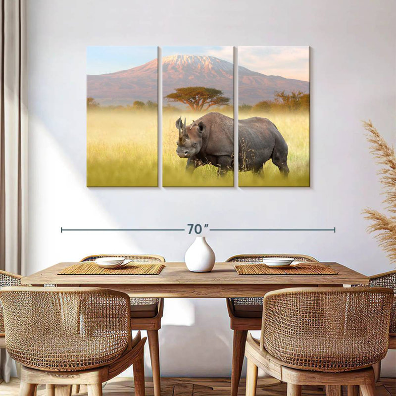 Rhinocéros Hosking Amboseli, H 36 po x l 57 po
