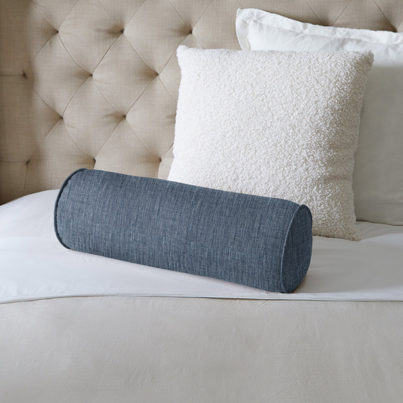 Outdoor Reversible Throw Pillow, Modern Blue, 8" H x 24" W