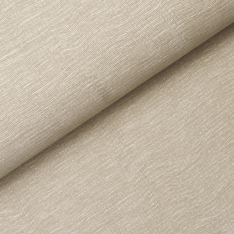 Schumacher x Patterson Flynn Linen Plissé Wallpaper, Beige