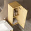 Armoire de salle de bain 12 po à fixation murale flottante rayée avec porte et tablette