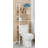 Over The Toilet Storage Organizer With 3-Tier Shelving Rack, Adjustable Feet For Stability, Durable Steel Frame Bathroom Space Saver