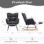 Chaise berçante en tissu Teddy-207878352