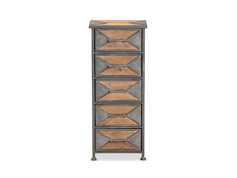 Armoire de rangement à cinq tiroirs Baxton Studio Laurel