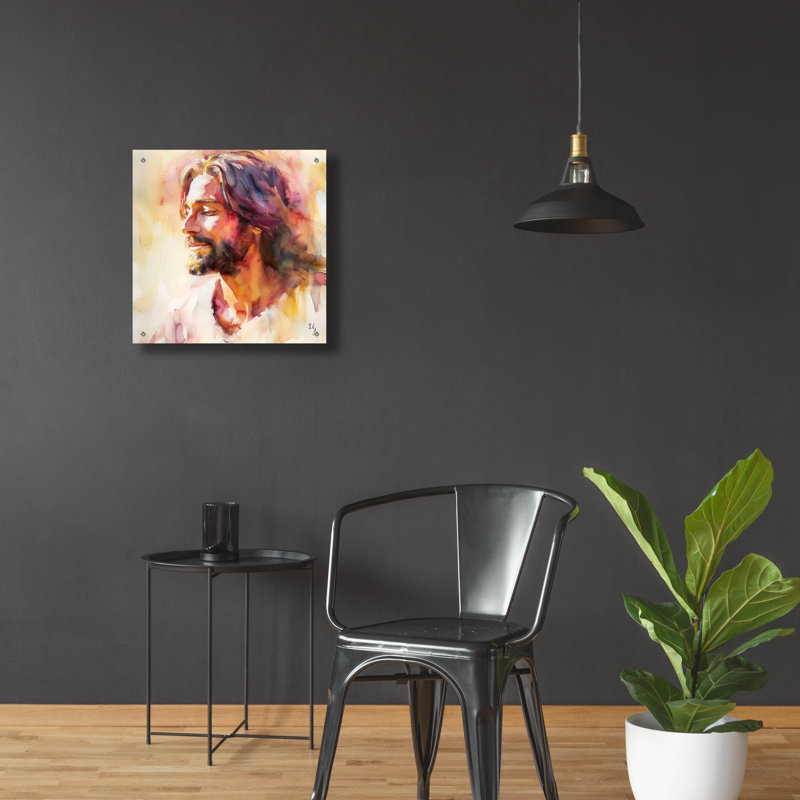 «Light of Compassion» par Ivan Guaderrama, art mural en verre acrylique, H 24 po x l 24 po x P 0,2 po
