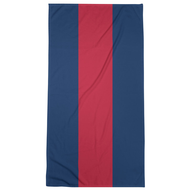 Columbus Lightweight Beach Towel, Blue/Red/Blue, Poly/Cotton