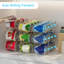 Organisateur à 5 niveaux transparent réglable pouvant contenir jusqu'à 60 canettes, conserves et support à soupe pour garde-manger, armoire ou réfrigérateur