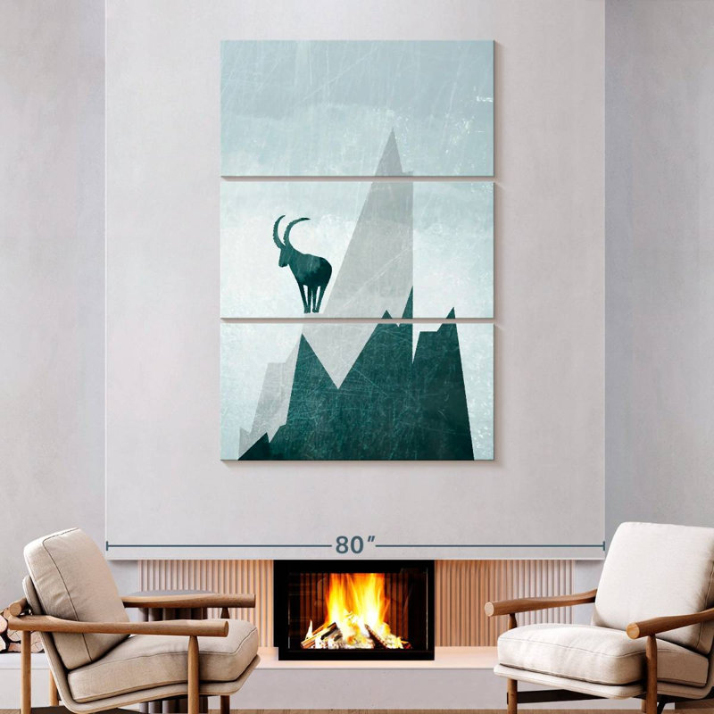 Brampt Blue Mountain Goat, 74" H x 48" W