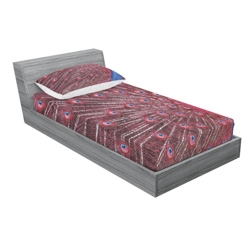 Microfiber Animal Print Sheet Set, Twin Sheet Set with Fitted Sheet