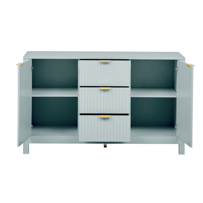Sideboard With Wave Design - 3 Adjustable Shelves