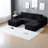 Modern Sectionals Sofa With Plush Fabric, Spacious Design For Home