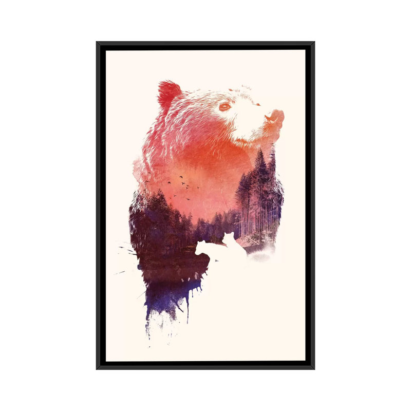 «Love Forever», impression sur toile tendue, H 26 po x l 18 po x P 1,5 po, Toile avec cadre noir, Pas de tapis