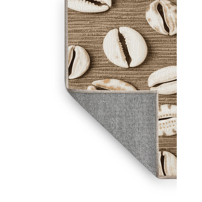  Tapis bord de mer lavable Cowrie, Rectangulaire 2 pi x 3 pi