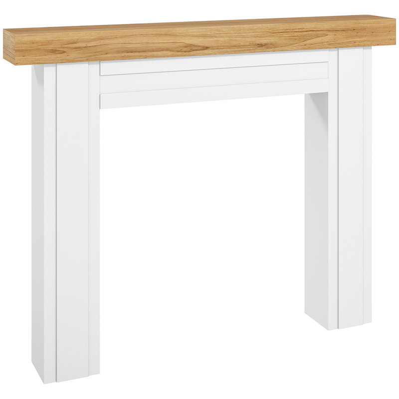 HOMCOM Fireplace Mantel, Solid Wood, Mantel, Natural