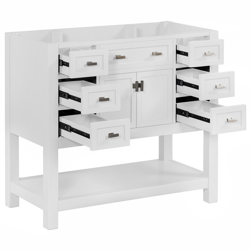 Meuble-lavabo simple avec plateau 35,21 po, Blanc