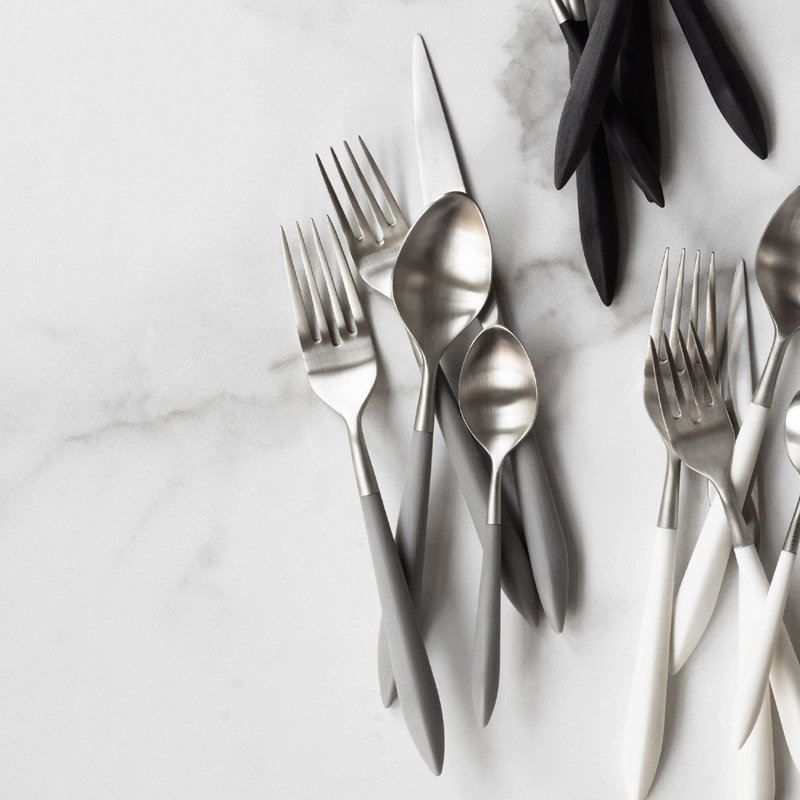 VIETRI Ares Stainless Steel Flatware Set, Silver