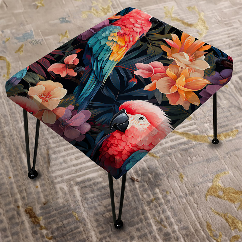 Parrot Haven Tropical Pattern - Tropical Rectangle Ottoman