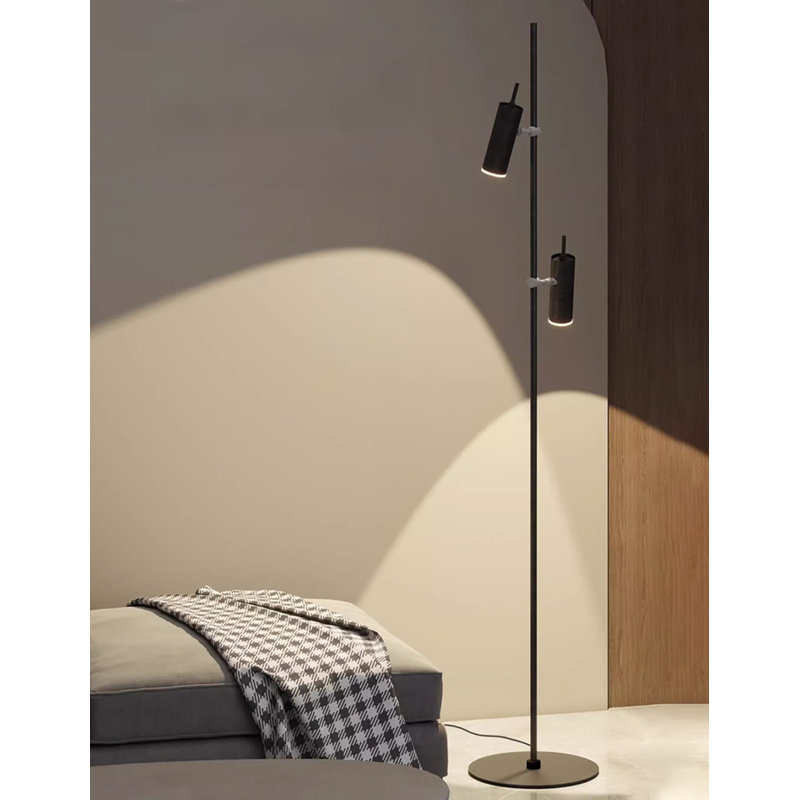 Éclairage décoratif mince vertical à double tête