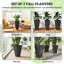 Ensemble de 3 pots à fleurs empilables, grands pots à fleurs-922842001