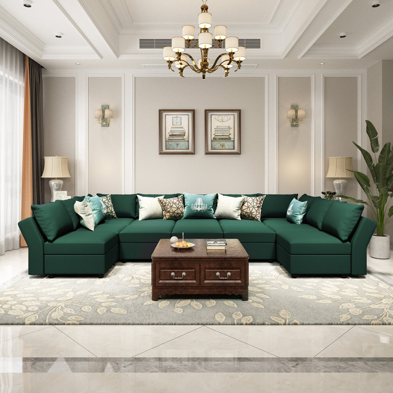 Canapé modulaire rembourré avec rangement BOX MODULE STO SOFA 12 pièces, Forest Green Chenille