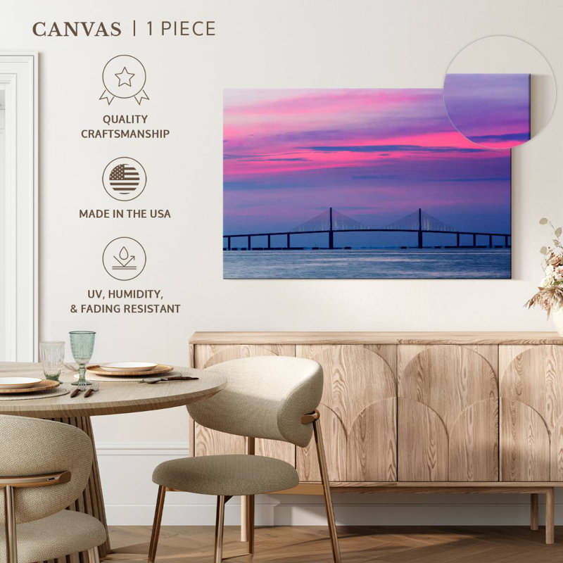 Lilie Pastel Sky Bridge, 24" H x 36" W